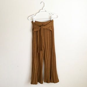 NEW Lush Mustard Pants with Waist Tie